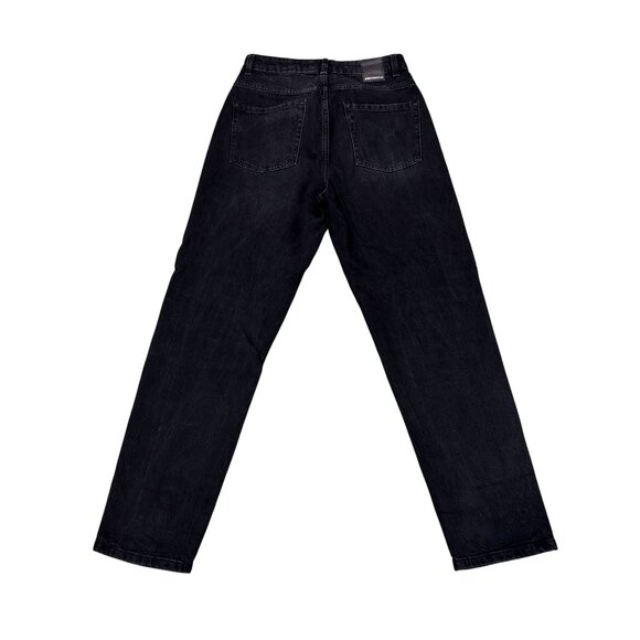 Zara Womens Black High-Waisted Straight-Leg Jeans Size 26/4 Cotton Blend Denim - Picture 2 of 9